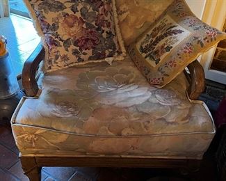 Solid Wood Upholstered Side Chair / www.contemporarycurrent.com / Whimsical In White Rock Lake / 