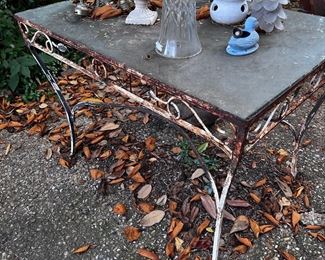 Antique Iron Garden Table / www.contemporarycurrent.com / Whimsical In White Rock Lake