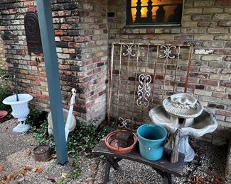 Garden Fountain & More Garden Decor / www.contemporarycurrent.com / Whimsical In White Rock Lake