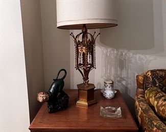 Italian Gilt Bronze Lamps (Pair) 
Whimsical In White Rock Lake www.ContemporaryCurrent.com