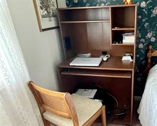 Desk, chair & laptop