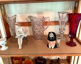 Toby mug, Lladro, Victorian glass