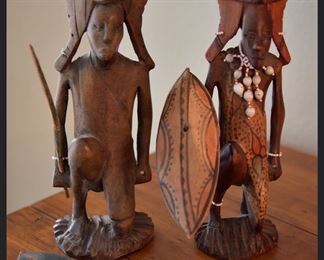 hand carved wood figurines