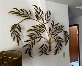 Metal art leaf wall hanging 