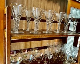 Beautiful twist, stem wine glasses
