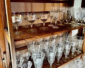 Wine and water glasses