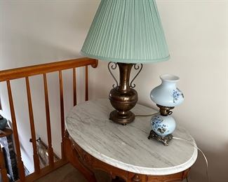 Second oval, Victorian lamp table
