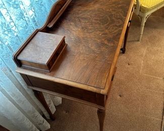 Beautiful flamed walnut writing desk