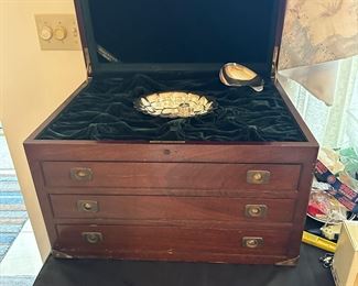 Table top silver chest