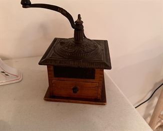 Antique coffee grinder