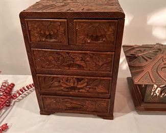 Asian five drawer chest/ tea box 