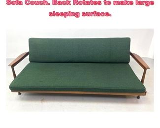Lot 610 Guy Rodgers Manhattan Day Bed Sofa Couch. Back Rotates to make large sleeping surface. 