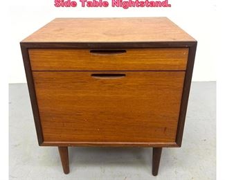 Lot 615 J Clausen Danish Modern Teak Side Table Nightstand. 