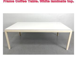 Lot 620 George Nelson KNOLL Steel Frame Coffee Table. White laminate top. 