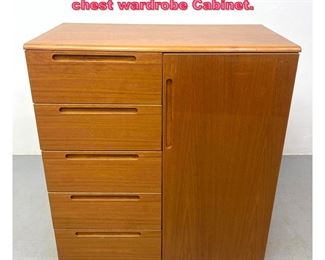 Lot 672 Danish Modern teak gentleman s chest wardrobe Cabinet. 