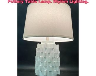 Lot 674 Architectural Modernist Glazed Pottery Table Lamp. Stylish Lighting. 
