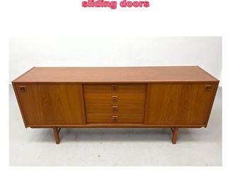 Lot 680 Danish Modern teak credenza with sliding doors