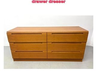 Lot 682 Danish Modern teak 6drawer dresser