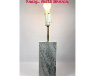 Lot 700 Heavy Marble Nessen style Table Lamp. Solid Marble. 