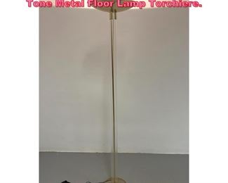 Lot 707 Modernist Glass Rod and Gold Tone Metal Floor Lamp Torchiere. 