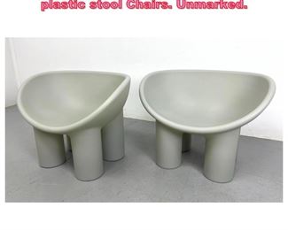 Lot 738 Faye Toogood Roly Poly style plastic stool Chairs. Unmarked. 