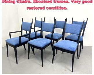 Lot 751 Set 6 Harvey Probber 1048 Gazelle Dining Chairs. Ebonized frames. Very good restored condition. 