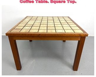 Lot 754 Rosewood Danish Modern Tile Top Coffee Table. Square Top. 