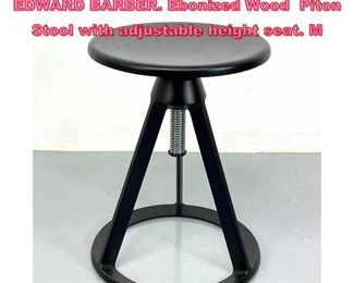 Lot 767 KNOLL Stoll by JAY OSGERBY, EDWARD BARBER. Ebonized Wood Piton Stool with adjustable height seat. M