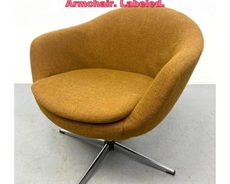 Lot 768 Overman of Sweden Lounge Armchair. Labeled. 