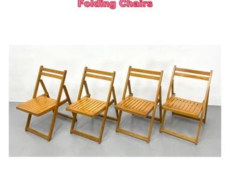 Lot 777 Set 4 Yugoslavia Birch Folding Chairs