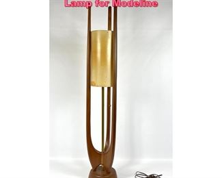 Lot 816 John Keal Sculpted Walnut Table Lamp for Modeline