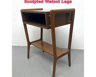 Lot 817 Ico Parisi Style Telephone Table Sculpted Walnut Legs