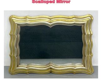 Lot 830 1960s Gold and Silver Gilt Frame Scalloped Mirror