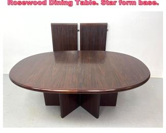 Lot 860 ANSAGER Danish Modern Rosewood Dining Table. Star form base. 
