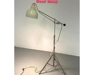 Lot 871 Adjustable white tripod base floor lamp
