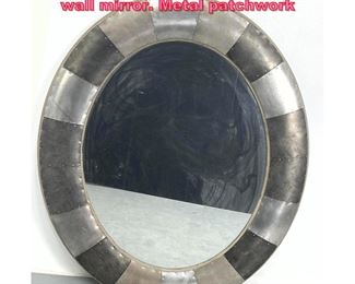 Lot 892 Paul Evans Style contemporary wall mirror. Metal patchwork