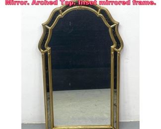 Lot 920 Decorator Gilt Wood Framed Wall Mirror. Arched Top. Inset mirrored frame. 