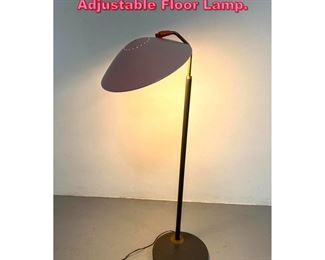 Lot 932 Mid Century Modern Saucer Shade Adjustable Floor Lamp. 