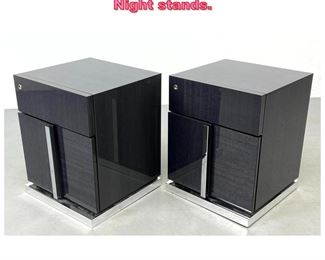 Lot 946 Pair A.L.F. Lacquer Side Table Night stands. 