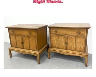 Lot 968 Pr Mid Century Modern Night Stands. 