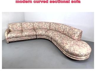 Lot 976 Milo Baughman style Midcentury modern curved sectional sofa