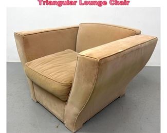 Lot 985 Oversized Breuton Velvet Triangular Lounge Chair