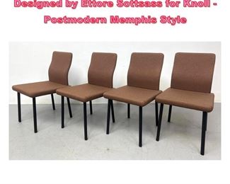 Lot 987 Four Mandarin Dining Chairs Designed by Ettore Sottsass for Knoll Postmodern Memphis Style