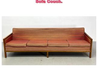 Lot 996 Mid Century Modern Walnut Frame Sofa Couch. 