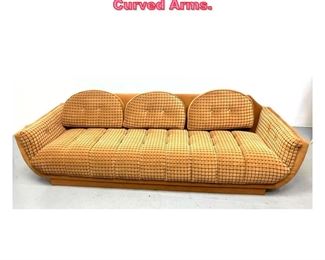 Lot 1027 70s Modern Gondola Sofa. Curved Arms. 