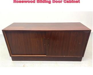Lot 1053 Carlo Jensen for Hundevad Rosewood Sliding Door Cabinet