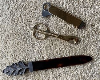Cigar tools and letter opener