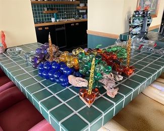 Lucite grape centerpiece