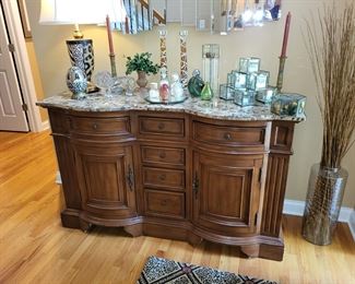 MARBLE TOP CABINET
