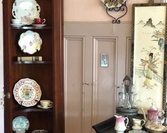 2 matching corner cabinets